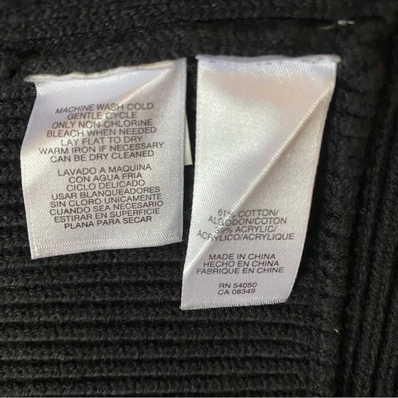 EUC Sophisticated Thick Sweater Cardigan Black L - Picture 11 of 11